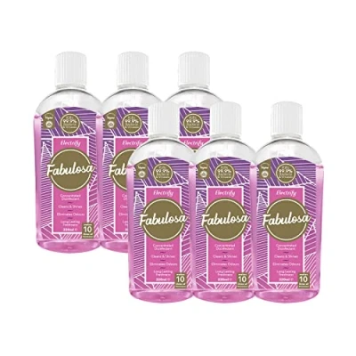 Image of Fabulosa 4 in 1 Multi Purpose Concentrated Anti Bacterial Disinfectant, 220ml, 6 Pack, Electrify