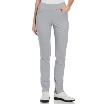 Image of PGA TOUR Women&#039;s Pull on Golf Pant with Tummy Control (Size X Small xx Large), Sleet, XS