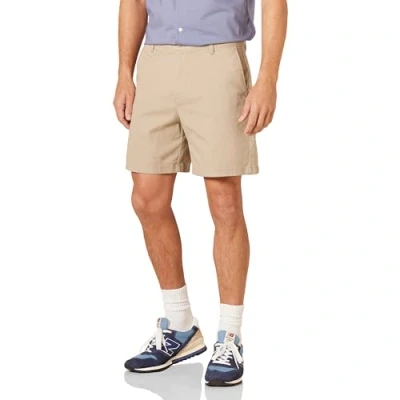 Image of Amazon Essentials Men&#039;s Classic Fit 7&quot; Comfort Stretch Chino Shorts, Tan, 36W