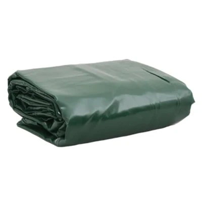 Image of vidaXL Green Tarpaulin 4x4m 600g/m² Durable Canvas with PVC Coating, Water/Tear/UV/Mould Resistant for Garden, Outdoor, Boats, Trailers