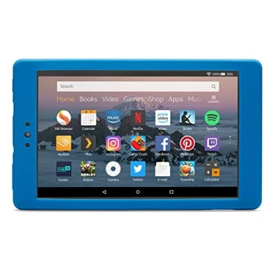 Image of Nupro shock proof case for Fire HD 8 tablet, blue