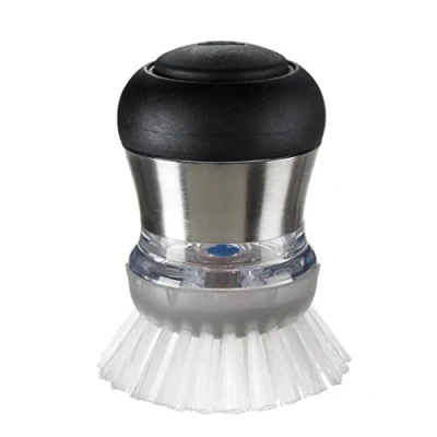 Image of OXO SteeL Soap Dispensing Palm Brush,2 3/4&quot; diam. x 4&quot; h