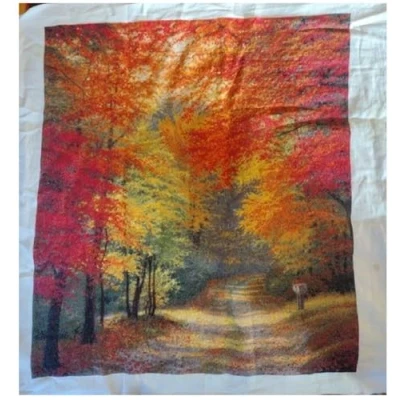 Image of Super Big, The Autumn Leaves Cotton Cross Stitch Kits,14ct 400x400stitch, 82x82cm Big Kits