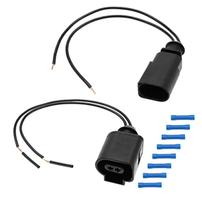 Image of the Lord of Tools 2PCS 2 Pin Electrical Harness Connector Sensor Plug Repair Kit 10336102 1J0973802 1J0973702 0,50mm² 1,50mm² 1 Male &amp; Female