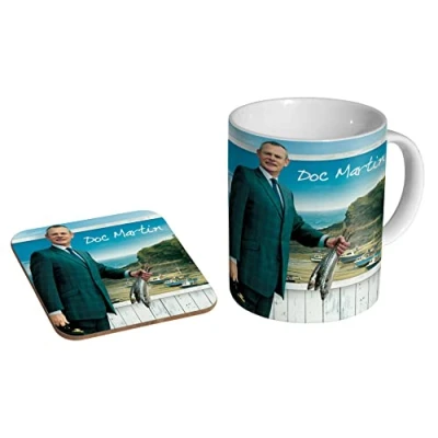 Image of Profiles Doc Martin Ceramic Coffee Mug + Coaster Gift Set