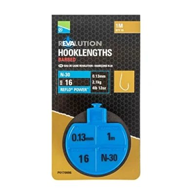 Image of Preston Revalution Hooklengths N 30 Whitefish rig 16 Coarse