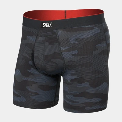 Image of Saxx Mens Multi Sport Mesh Boxer Brief Fly XXL CAMO/FADED BLACK