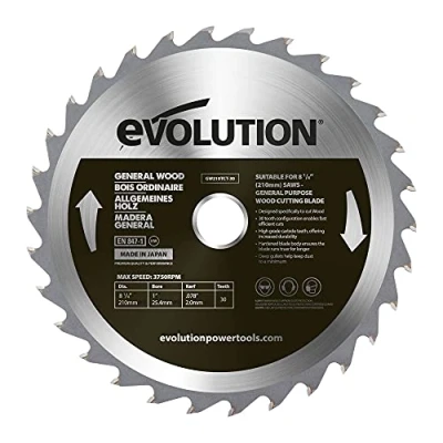 Image of Evolution Power Tools HTC210WRAGE Wood Carbide Tipped Blade, 210 mm