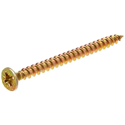 Image of ForgeFix Multi Purpose Single Thread Screws 4.0 x 50mm Zinc Yellow Passivated Box 200
