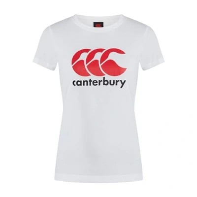 Image of Canterbury Women&#039;s Logo T shirt, Bright White, 16
