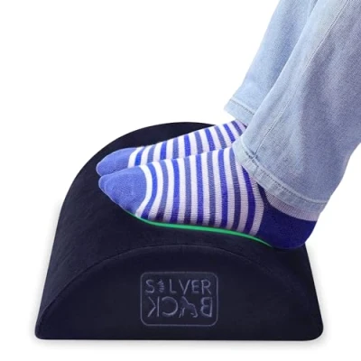 Image of Foot Rest Under Desk Pillow, Stool, Footrest Leg with Velvet Covers for Home and Office Travel Gaming Pillow Accessories