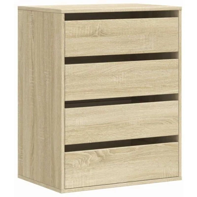Image of vidaXL Corner Chest of Drawers Sonoma Oak 60x41x76 cm Engineered Wood