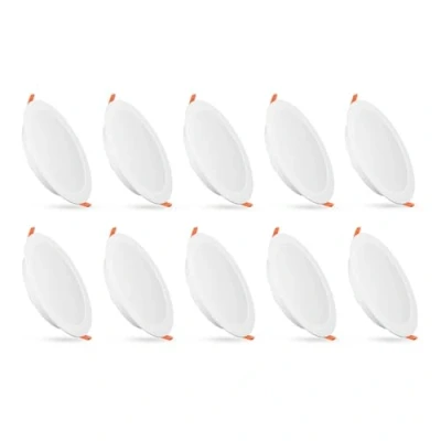 Image of paul russells Bathroom Spot Lights Ceiling, 12W Led Round Panels 3 CCT Light, 1200LM, 3000K,4000K,6500K, Downlights spotlights for Panel Lighting (Non Dimmable), 10 Packs