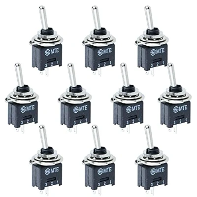 Image of 10 x On/Off Sub Miniature Small Mini Toggle Switch SPST