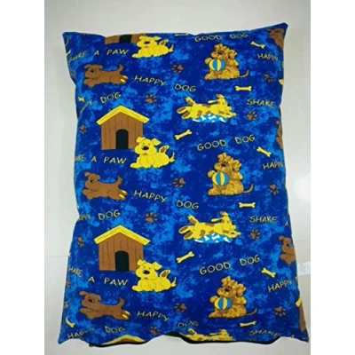 Image of AmigoZone Large and Extra Pet Dog Bed Zipped Removable &amp; Washable Complete Or Cover Only (Large Only, Shake A Paw Blue)