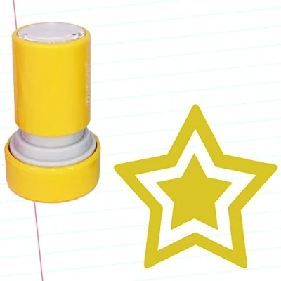 Image of Gold Star Stamper. 22mm, Reinkable, Self Inking Teacher Stamp