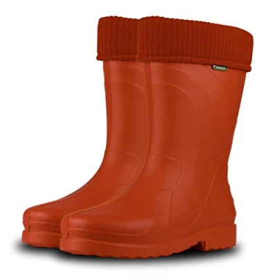 Image of Women’s Wellington Boots, Outdoor Boots for Woman, Waterproof Rain EVA Foam, Removable Inner Linings, Ideal Autumn and Winter Active Women (5/6, Red)
