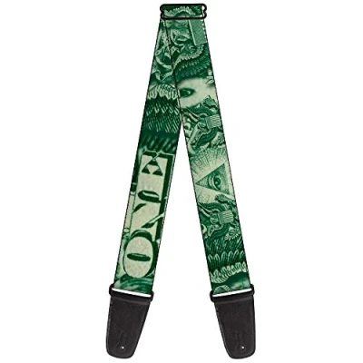Image of Buckle Down GS W31546 &quot;One Dollar Bill Eye of Providence/Bald Eagle CLOSE UP&quot; Guitar Strap