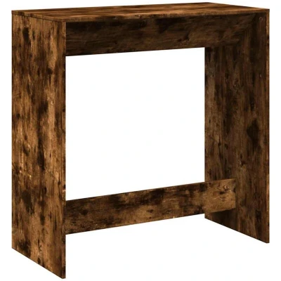 Image of vidaXL Bar Table/Bistro Table Smoked Oak Engineered Wood 102x50x103.5 cm Durable Kitchen Counter for Living Room/Dining Area