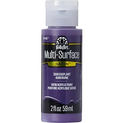 Image of FolkArt Multi Surface Satin Acrylic Paint, Eggplant, Small