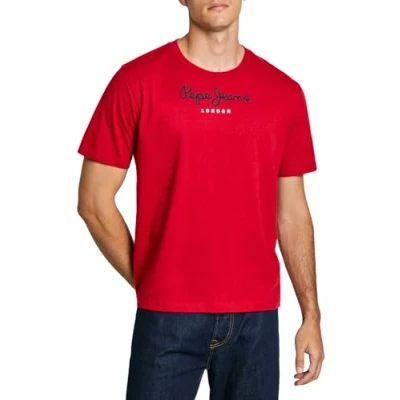 Image of Pepe Jeans Men&#039;s Eggo N, T Shirt, Red, XL