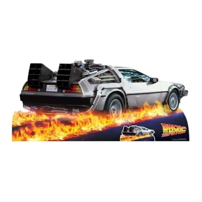 Image of STAR CUTOUTS Delorean Car 88 Miles per Hour Large SC1574 Cardboard Cutout Perfect for Back to The Future Fans Gifts Birthdays Events, Solid