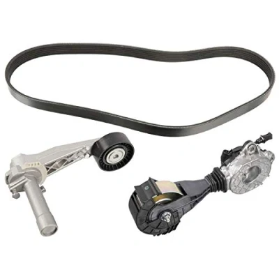 Image of 11282444363, 11282444363S1 V ribbed belt set FEBI BILSTEIN 107425 Self welding MINI: Hatchback, Convertible, Clubman