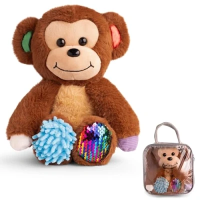 Image of ODOXIA Sensory Monkey Stuffed Animal Plush Toy Fidget for Kids Great Needs Animals Children Pillow