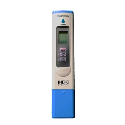 Image of HM Digital COM 80 Electrical Conductivity (EC) and Total Dissolved Solids Hydro Tester, 0 5000 ppm TDS Range, 1 Resolution, 2% Readout Accuracy
