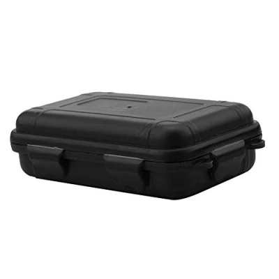 Image of Dilwe Outdoor Shockproof Box, Waterproof Survival Storage Container Case Multi Protection Box for Activities (S Black)