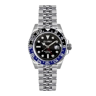 Image of NIADI Cronos NH34 Automatic Classic GMT Watch Bidirectional Ceramic Bezel Sapphire Glass 20 ATM Stainless Steel Dress Men Watches, color 5, fashion
