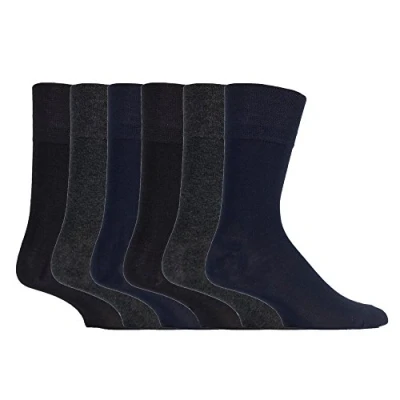 Image of 6 Pairs Gentle Grip Bamboo Socks (RM02)