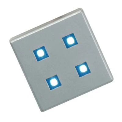Image of Leyton Lighting LED PLSQ1BE Extra Head for Square Plinth Lights (Blue, 38mm Square)