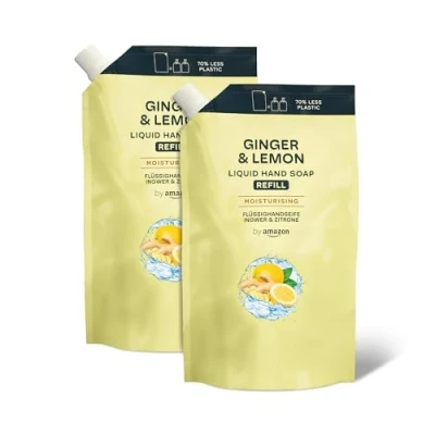 Image of by Amazon Ginger &amp; Lemon Hand Soap Refill, 2 x1000ml