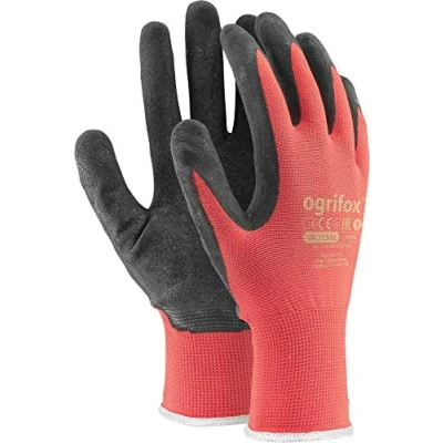 Image of 24 PAIRS NEW LATEX COATED WORK GLOVES SAFETY DURABLE GARDEN GRIP BUILDERS (L 9)