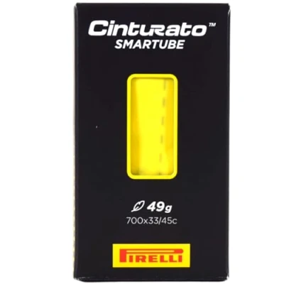 Image of Pirelli Cinturato Smartube Bicycle Inner Tube, 700x33 45, 60mm Presta Valve, Yellow