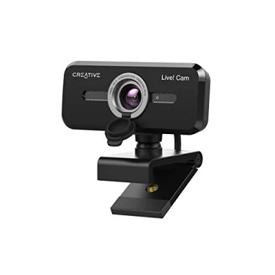 Image of CREATIVE Live! Cam Sync 1080p V2 Full HD Wide Angle USB Webcam with Automatic Mute and Noise Cancelling for Video Calls, Improved Built in Dual Microphone Zoom, Skype