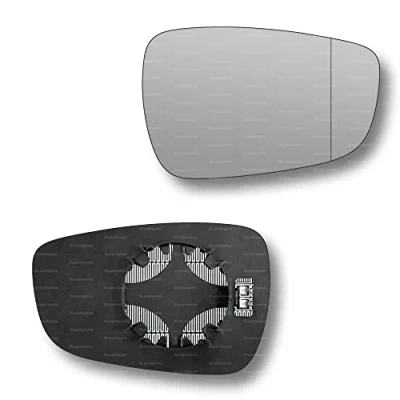 Image of Less4spares Replacement Wing Mirror Glass Right Compatible with Hyundai i30 2012 2017 CLIP ON Driver Off side Heated Blind Spot