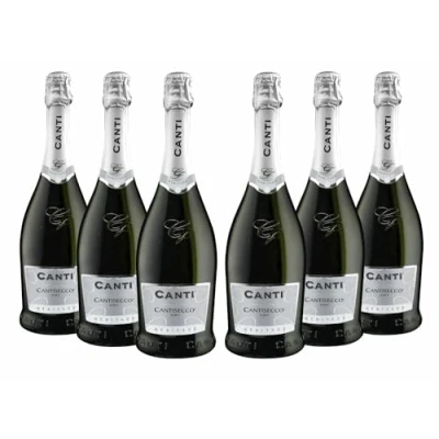 Image of Canti Secco Cuvèe, White Dry Wine 10.5%, Italian Glera Grape Variety from Veneto, Fruity and Floral Taste, 6x750 ml