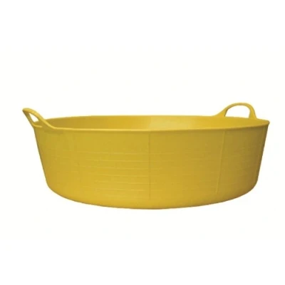 Image of Faulks &amp; Co Red Gorilla Tub Large Shallow Yellow 35 Ltr