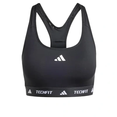 Image of adidas Performance Powerreact Techfit Medium support sports bra, Women&#039;s, Size: XSxA B, Black