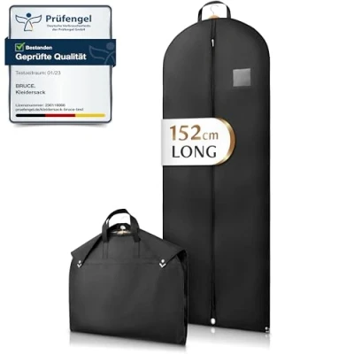 Image of Bruce.® Premium Garment Case [152x60cm] Dust Cover for suits, jackets and dresses Clothing Storage Travel Clothes Wardrobe