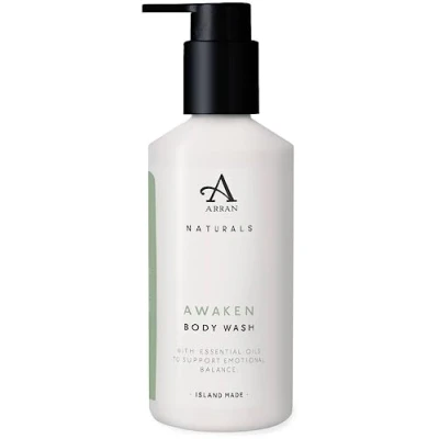 Image of Arran Naturals Awaken Luxury Moisturising Vegan Bath &amp; Shower Gel (250ml/8.4floz) with Fresh Bright Mint Eucalyptus