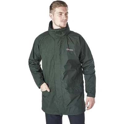Image of Berghaus Men&#039;s Cornice Long Interactive Shell Jacket, Deep Forest, M