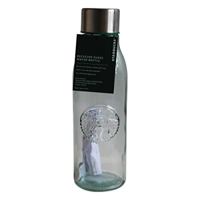 Image of Starbucks Coffee Water Bottle Cold Drinks Recycled Glass 20 oz / 591 ml