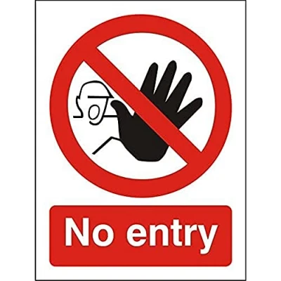 Image of Seco No Entry Semi Rigid Plastic Sign