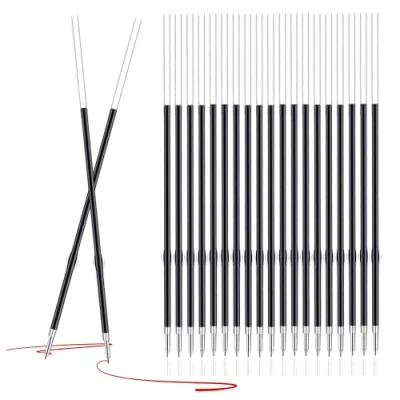 Image of Red Reception Pen Ink Refills, Medium Nib, Ballpoint Refills for Desk Stand Pens (10)