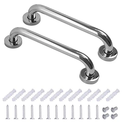 Image of Bathroom Grab Bar Stainless Steel Bath Shower Safety Handle Towel Holder for Kids Elderly Injured Aid 12 inch/30cm 2 Pack