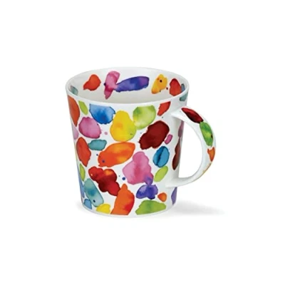 Image of Dunoon Cairngorm Fine Bone China Mug Blobs! Orange