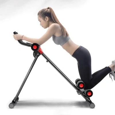 Image of HshDUti Ab Workout Equipment with LCD Display, Fitness Core &amp; Abdominal Trainers Machine, Adjustable Machine Full Body for Home Gym,Strength Training Exercise Red Black